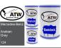 Preview: Mercedes-Benz, Arabian Gray, 124: 500ml Lackdose + 500ml Klarlack + 250ml Härter - Set, von ATW Autoteile West.